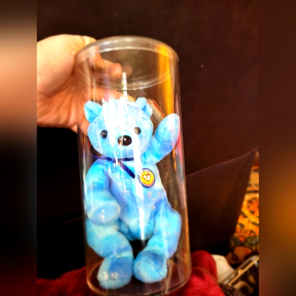 2003 Clubby VI Beanie Baby Bear! 😍🤩 w/Collector's clear Plastic Container